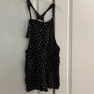 Aeropostale Black Floral Jumpsuit